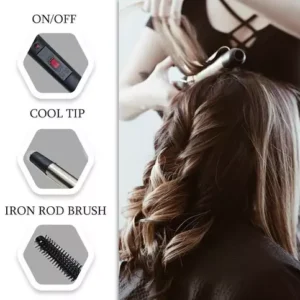 Professional Stainless Steel Anti-Static Curl Curling Make Hair Curler Curling Iron Rod Styling - Image 2
