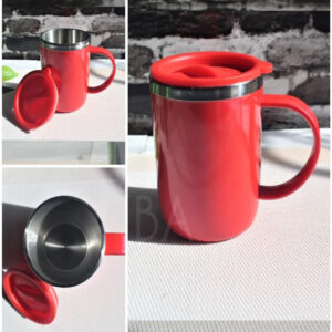Stainless Steel Hot Cold Coffee Mug With Air Tight Lid (random color) - Image 3