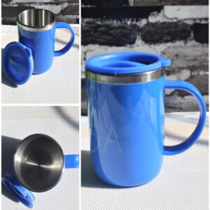 Stainless Steel Hot Cold Coffee Mug With Air Tight Lid (random color) - Image 2