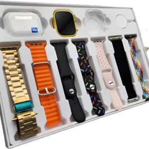 i20 Ultra MAX Smart Watch | Premium Quality | 2.3 '' Big Display Screen | Airpods & 7 Straps in Box | 10 in 1 (Random color) - Image 1