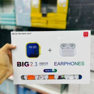 i20 Ultra MAX Smart Watch | Premium Quality | 2.3 '' Big Display Screen | Airpods & 7 Straps in Box | 10 in 1 (Random color) - Image 3