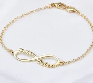 Infinity Bracelet ? Mom Bracelet Gift with 1-4 Kids Names ? Couple Two Name Bracelet ? Wife Personalised Gift ? Jewelry - Image 4