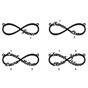 Infinity Bracelet ? Mom Bracelet Gift with 1-4 Kids Names ? Couple Two Name Bracelet ? Wife Personalised Gift ? Jewelry - Image 5