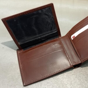 Men?s Genuine Leather Wallet | Stylish Bifold Purse with Clasp ? Compact & Secure : 6 Cardholder Pockets | Durable & Smart | Pure Cow Leather | Brown | Flex Leather - Image 3