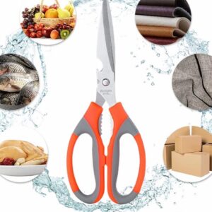 Stainless Steel Kitchen Scissors Multipurpose Meat Vegetable Cutting Scissors Chicken Bone Scissor Can Opener, Multi Chicken Bone Scissor - Image 5