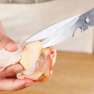 Stainless Steel Kitchen Scissors Multipurpose Meat Vegetable Cutting Scissors Chicken Bone Scissor Can Opener, Multi Chicken Bone Scissor - Image 3