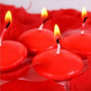 ( 12 Pcs ) Unscented Small Floating Candles For Wedding Party Event New Year Birthday Party Decoration Home Decor Candles (Random Color) - Image 1