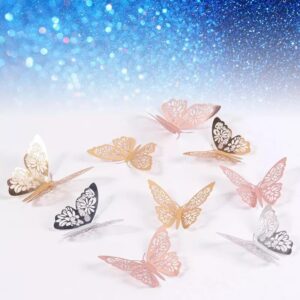 3D Wall Stickers Hollow Butterfly for Kids Rooms Home Wall Decor DIY Fridge stickers Room Decoration - Image 3