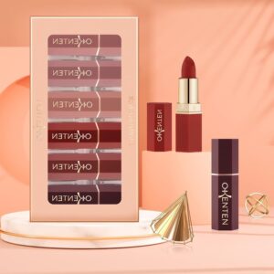 6 Pcs High Pigmented Lipstick Set ? Cream Formula, Matte Texture, Shades of Red & Pink, Long Lasting - Image 3