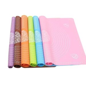 Non-Stick Silicone Baking roti Mat large size With Measurements Heat Resistant Cookie Sheet Oven Liner 40*50cm (Multi color) - Image 3