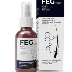 FEG PLUS Hair & Beard Growth Serum Spray 50ml | Seaweed Extract, Rosemary, Redensyl, Anagain & Minoxidil | Anti Hair Loss, Regrowth Treatment - Image 1