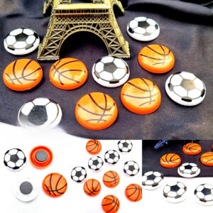 Basketball & Football Refrigerator Magnets ? Set of 10 Durable Sports-Themed Decorative Magnets (1.5 x 1.5 Inches) - Image 4