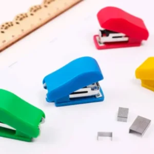 Pack of 2 Mini Staplers with Pins ? Compact, Smooth, and High-Quality Office & School Use (Random color) - Image 3