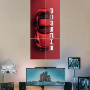 Set of 4 Car Design Sticky Photo Tiles ? Wall Frames for Home & Office Decor - Image 1