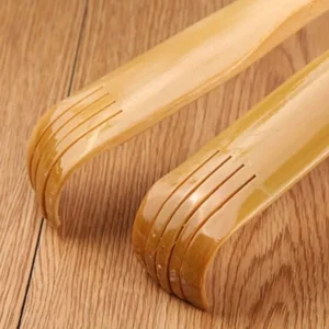 2 Pcs Wooden Back Scratcher & Massage Stick ? Long Handle Backscratching Sticks with Roller for Itch Relief & Body Relaxation - Image 3