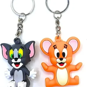 Pack of 2 Tom & Jerry Cartoon Keychains ? High Quality Silicone Rubber | Fun Bag & Key Ring - Key-Chain For Kids - Cartoon Keychain ( Random Design )? - Image 2