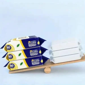 Kitchen Wipes ? Pack of 80 Pieces, Multipurpose Cleaning Wipes for Home and Kitchen Use -Soft and durable material for effective cleaning - Image 4