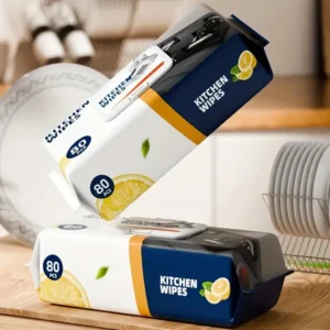 Kitchen Wipes ? Pack of 80 Pieces, Multipurpose Cleaning Wipes for Home and Kitchen Use -Soft and durable material for effective cleaning - Image 5