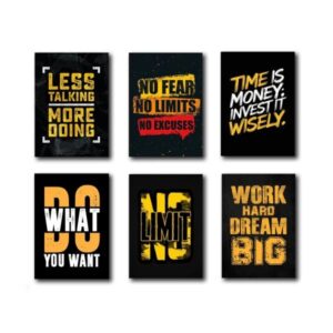 Set Of 6 Motivational Wooden Canvas Frames For Wall Decore 8x11 inches size / Sticky Phototiles Frames - Image 2