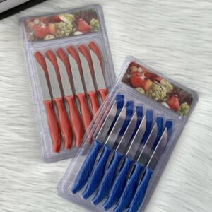 12Pcs Mini Stainless Steel Knife Set ? Compact 14.5cm Carbon Steel Knives for Daily Cutting & Chopping (Random color) - Image 2