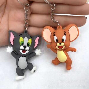 Pack of 2 Tom & Jerry Cartoon Keychains ? High Quality Silicone Rubber | Fun Bag & Key Ring - Key-Chain For Kids - Cartoon Keychain ( Random Design )? - Image 3