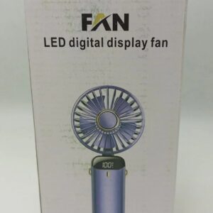 LED Digital Display Rechargeable Fan with USB Cable ? Portable Mini Cooling Fan with Adjustable Speed, Battery Indicator & Easy Charging (random color) - Image 2