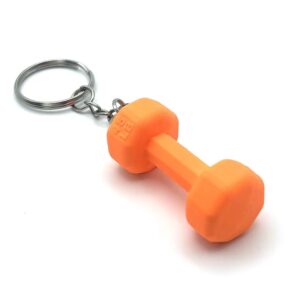 01 PCs Dumbbell Keychain Pendant PVC Barbell Men Car Key Chain Creative Sport Fitness Club Commemorative Small Gift | Key-Chain For Boys & Men's ( Random Color ) - Image 4