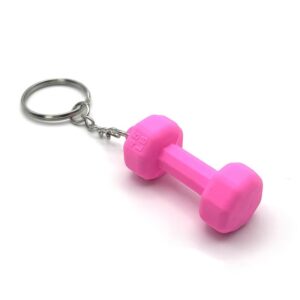 01 PCs Dumbbell Keychain Pendant PVC Barbell Men Car Key Chain Creative Sport Fitness Club Commemorative Small Gift | Key-Chain For Boys & Men's ( Random Color ) - Image 3