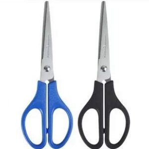 6-Inch Plastic Handle Scissors ? Lightweight, Sharp Blades for School, Office & Home Use - Image 1