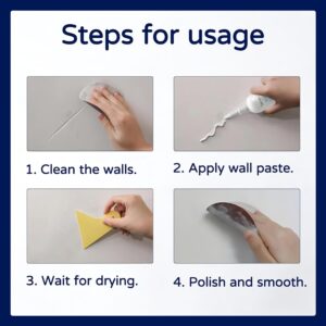 Wall Repair Paste 200gm ? White Waterproof Crack Filler With Scraper, Wall Putty & Hole Mending Agent for Damaged Walls and Joints - Image 3