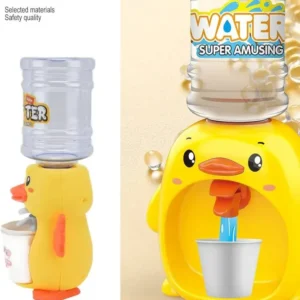 Mini Duck Water Dispenser Toy Drinking Fountain ? Cute Yellow Duck Design with Realistic Water Flow, Eco-Friendly ABS Material, Battery Operated Kids Pretend Play Toy Gift with Cups for Boys and Girls, Age 3+ - Image 1