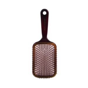 01 PCs - Paddle Hair Brush with Scalp Massager ? Wooden-Style Handle, Nylon Pin Detangling Brush with Cushion Pad for Wet & Dry Hair - Image 4