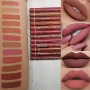 Flormar Waterproof Lip Pencil Set of 12 ? Long Lasting, High Quality Lip Liners in Assorted Shades Brown, Pink, Light Brown, Bronze Skin, Arabian Bronze, Metallic Bronze, Peanut Brown, Chocolate Brown, Coffee, Light, Medium, Orange - Image 3