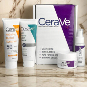 Complete Skin Care Kit ? Night Cream, Retinol Serum, Acne Foaming Cleanser & Hydrating Mineral Sunscreen - Image 1