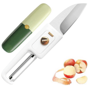 2-in-1 Stainless Steel Fruit Knife with Peeler ? Portable Fruit Cutting & Peeling Tool - Image 2