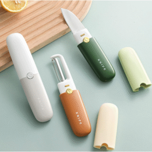 2-in-1 Stainless Steel Fruit Knife with Peeler ? Portable Fruit Cutting & Peeling Tool - Image 1