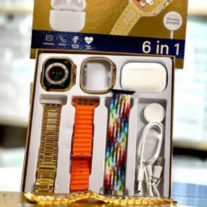 H9 Ultra 2 Smart Watch ? Original Full Display with AirPods 3 Model BT, Watch Cover & Straps (6 in 1 Set) - Image 1