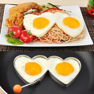 4PCs Stainless Steel Egg Ring Mold Set ? Fun Shaped Fried Egg & Pancake Moulds (Star, Heart, Flower, Circle) for Creative Cooking - Image 3