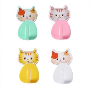 12 Pcs Cat Kitty Wall Hooks ? Metallic Wall Hooks for Keys, Kitchen, Bathroom, and Home Organization (Random Colors) - Image 2