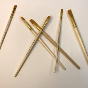Pack of 6 Professional Angular Brush Set for Artists ? Wooden Handle & Ultra-Soft Tapered Bristles | Multi-Purpose Brushes for Painting, Designing, Calligraphy & Craft | Ideal for Acrylic, Oil & Watercolors - Image 3
