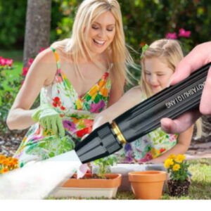 Adjustable Water Spray Nozzle ? Durable Plastic Garden Hose Sprayer (Black, 1 Pc) - Image 1