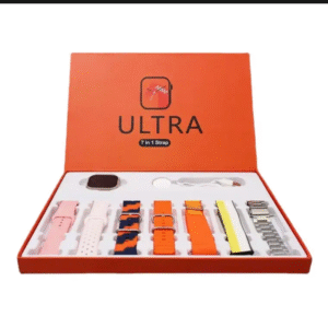 7-in-1 Ultra Smart Watch ? Advanced Multi-Feature Fitness Tracker with Heart Rate Monitor, Sleep Tracking, Bluetooth Calling, Sports Modes & More Random Color Straps - Smartwatch With 6 Silicone Stripes And 1 Metal Strip - Image 3