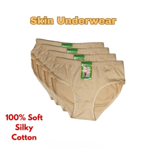 2 Pcs Women?s Cotton Plain Panties ? Soft & Comfortable Underwear (Skin, Black | S/M/L) - Image 3