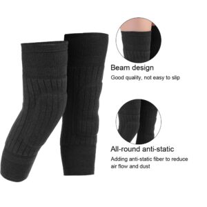 Unisex Wool Knee Length Leg Warmers ? Plain Black, Comfortable & Stylish Winter Wear, Easy to Wear & Wash, Formal Outfit Accessory, (1 Pair) - Image 5