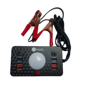 Dany C-1 Clipper Charger | 6 USB Ports | LED Light | DC Solar Mobile Charger | USB Battery Clamp | Power Cable | Short Circuit & Overload Protection - DC Mobile Charger - Original - Image 2