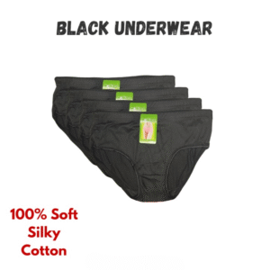 2 Pcs Women?s Cotton Plain Panties ? Soft & Comfortable Underwear (Skin, Black | S/M/L) - Image 4