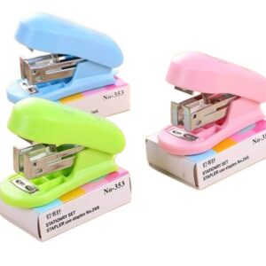 Pack of 2 Mini Staplers with Pins ? Compact, Smooth, and High-Quality Office & School Use (Random color) - Image 4