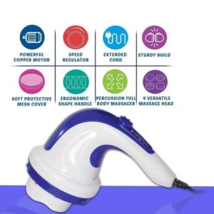 4 in 1 Relax & Spin Tone Vibration Electric Massager | Electronic Relax & Spin Body Massager With Different Heads ( Random Color ) - Image 3