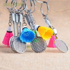 01 PCs Metal Badminton Racket & Ball Keychain ? Stylish Keyring Gift for Girls? Bags & Boys | Random Color Key-Chain - Image 5