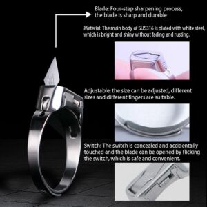 Stainless Steel Self-Defense Ring with Hidden Blade ? Adjustable Mini Knife Ring for Personal Safety ? Wearable Concealed Protection Tool for Men & Women - Image 3